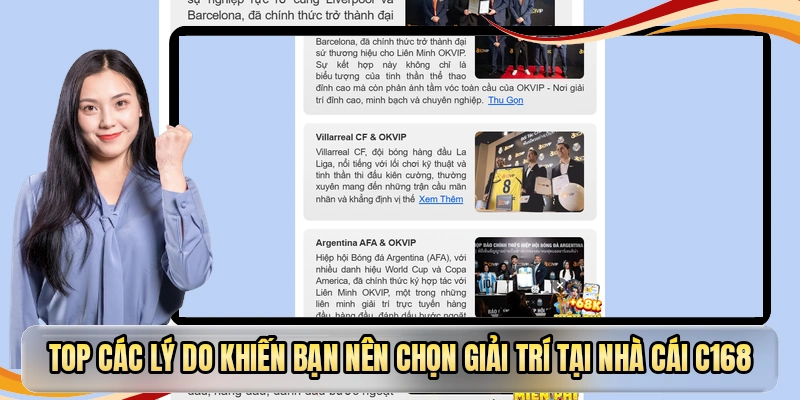 Top các lý do khiến bạn nên chọn giải trí tại nhà cái C168